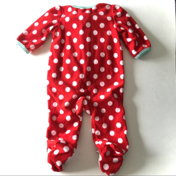 SALE! - Carter’s Long-Sleeved Christmas 1-Piece Fleece Footie PJs - Reindeer - Picture 2 of 4